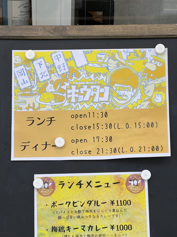 【カレー食べてきた】中野 curry shop キョウタンさんの「ポークビンダルーと梅鶏キーマカレーのハーフ＆ハーフ」を食べてきました！ #キョウタン